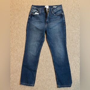 FRAME Le Sylvie Slender Straight Heritage Jeans in Halston - Size 30